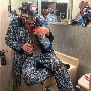 HAND PAINTED LEATHER JACKET cosplay as a river!